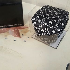 Black Tie Geek space invaders polyester